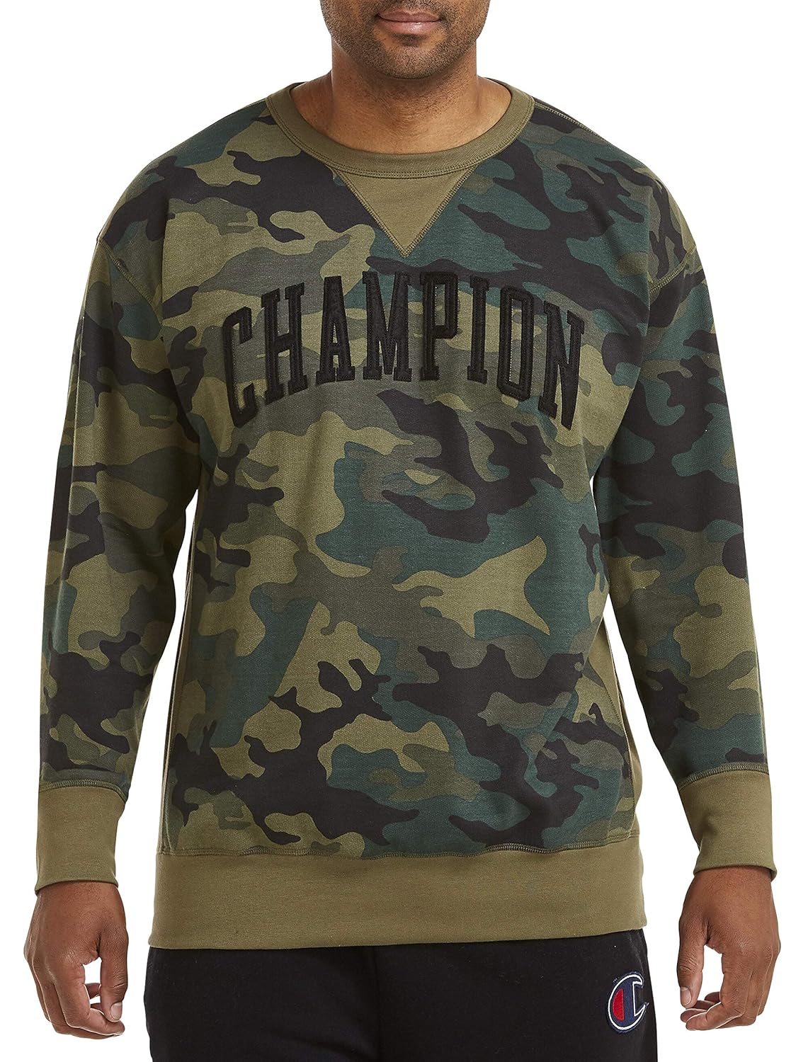 champion camo crewneck