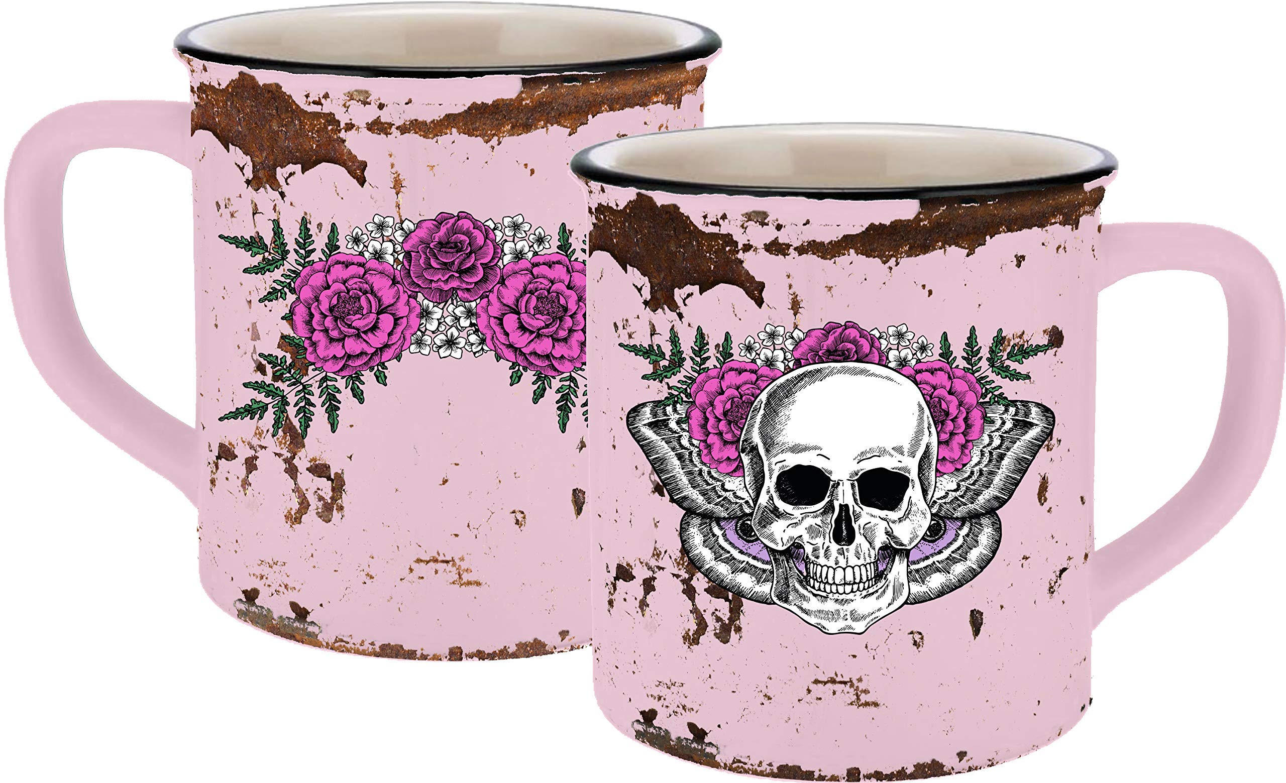 Lady Skull Enamel Mug