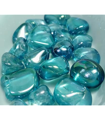 Amazon.com: GAF TREASURES 5 Pcs Blue Aqua Obsidian Tumbled