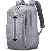 High Sierra Large Backpack Reflective Accent Comfortable Mesh Back School Bag with Tablet Device Sleeve and Adjustable Straps, Silver