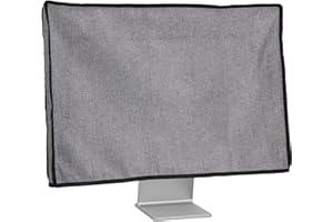 kwmobile Dust Cover for 27-28" Monitor - Linen Monitor Display Protector - Protect Your Computer Screen - Dark Grey