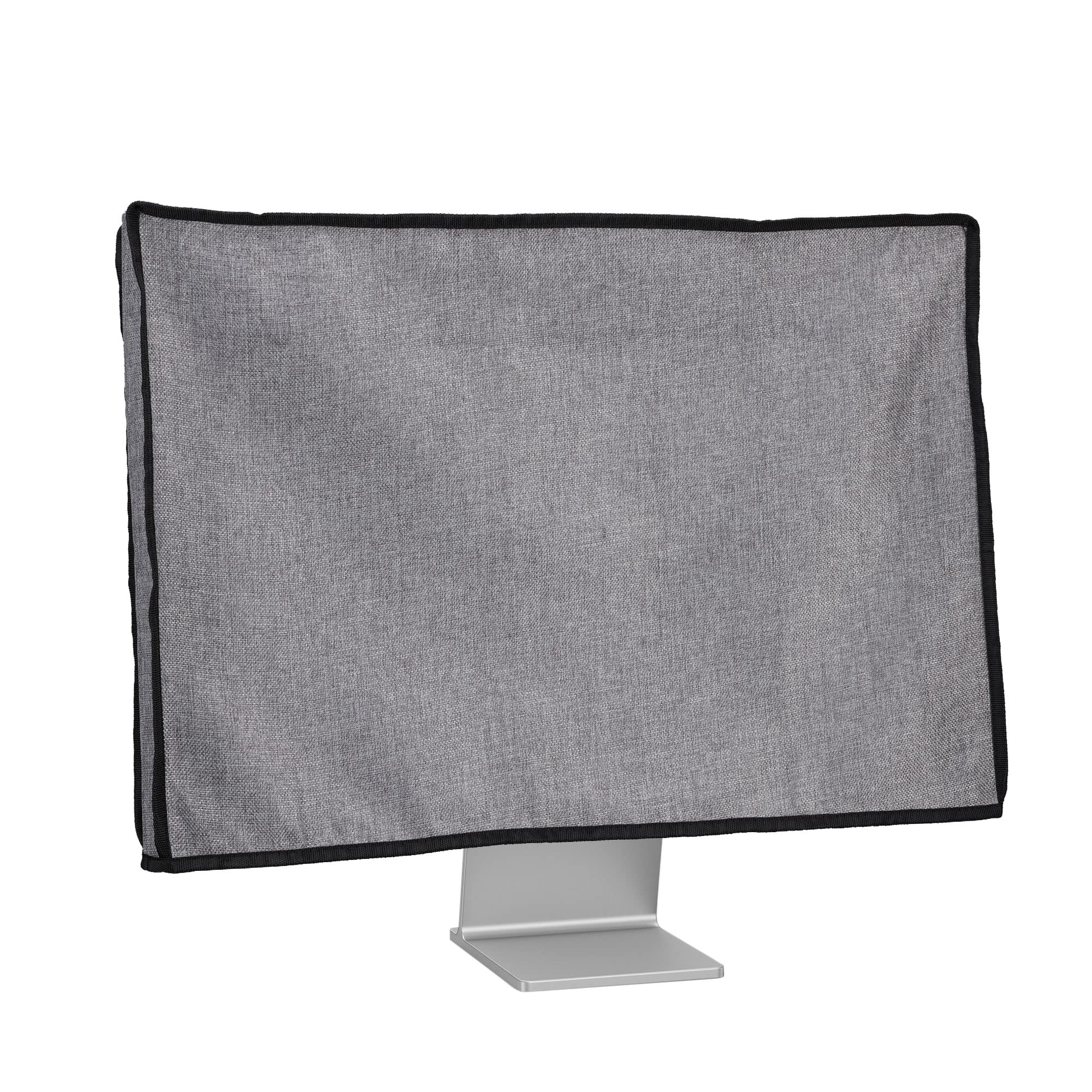 kwmobile Dust Cover for 20-22" monitor - Linen Monitor Display Protector - Protect Your Computer Screen - Dark Grey