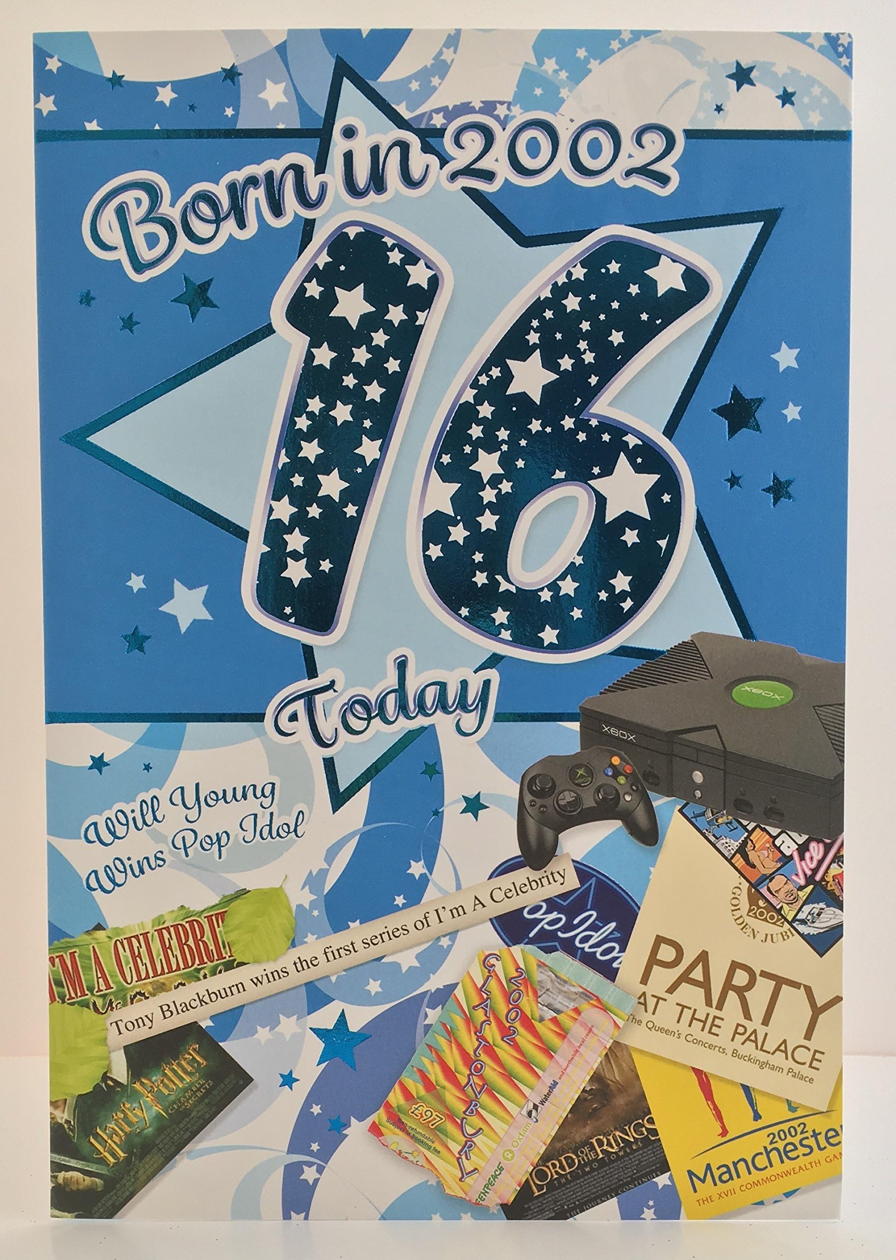 Male Age 16 16th Year You Were Born In 2002 Birthday Card