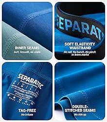 Separatec Men's Underwear Breathable Rayon Made