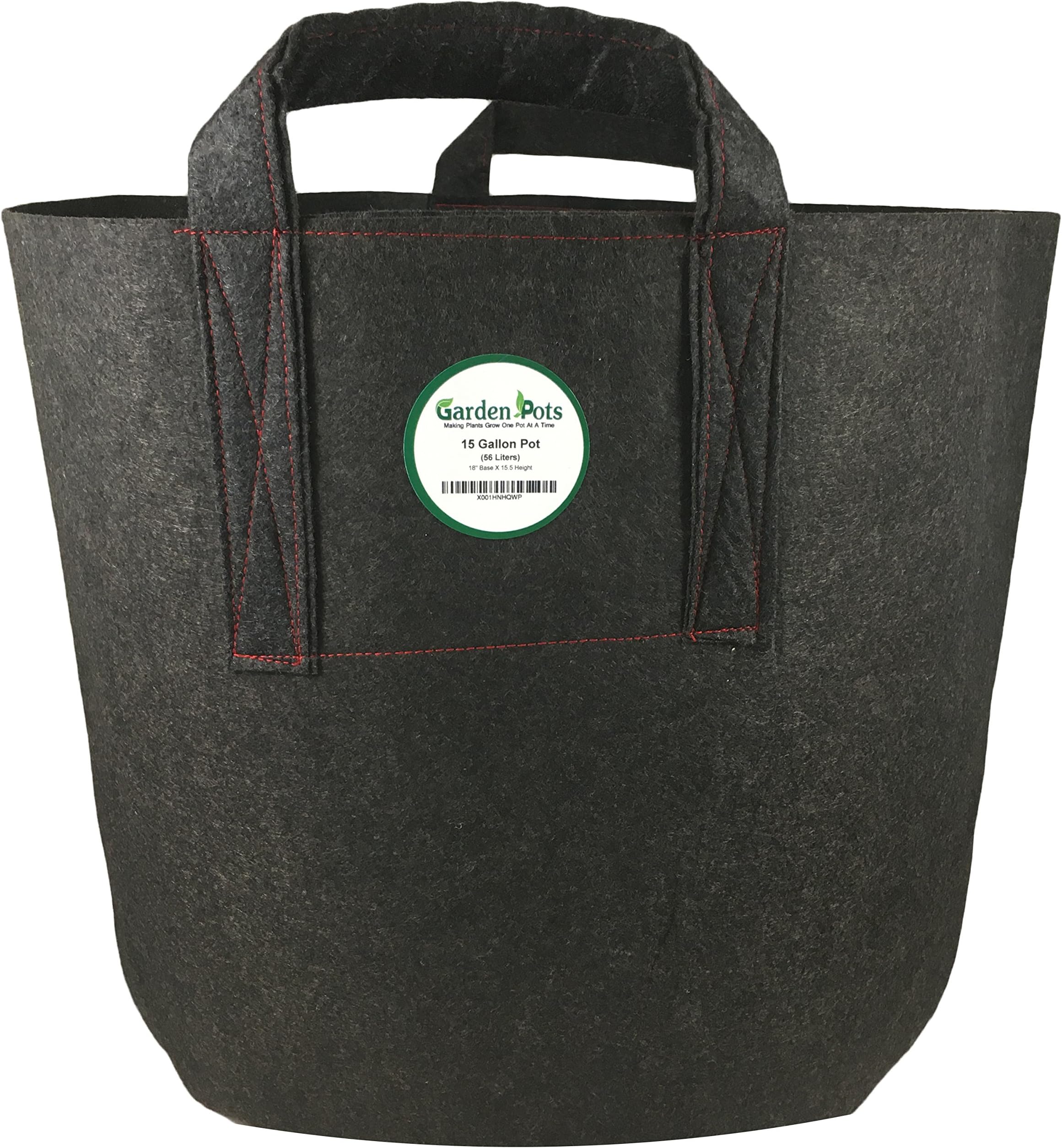 Garden Pots and Planters - Made From Non Woven Fabric | Heavy Duty Large 15 Gallon Grow Bags With Handles | Flower Pot Nursery Plant Container for All Indoor / Outdoor Gardening Projects