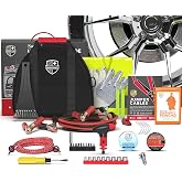 Swiss Safe 2-in-1 378-Pcs Car First Aid Kit, Jumper Cables, Essentials | Emergency Car Kit with 12-FT Heavy-Duty Jumper Cables, Comprehensive &amp; Compact Roadside Auto for Vehicle Safety