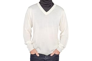 COSTUME AGENT Crazy Cousin White V-Neck Sweater with Black Dickey Halloween Costume Cosplay