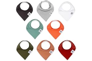 PARKER BABY CO. Parker Baby Bandana Drool Bibs 8 Pack Baby Bibs for Boys, Girls, Unisex - Soft & Stylish Teething Bibs for Babies