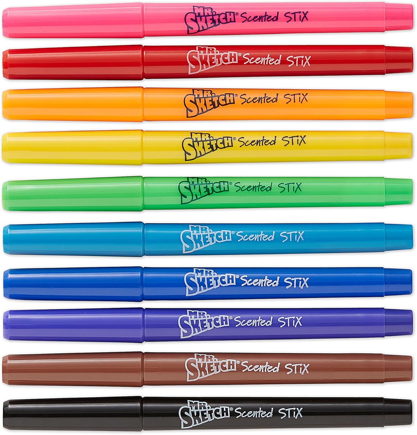 Mr. Sketch Scented Stix Markers, Fine Tip, Assorted Colors, 10-Count : Permanent Markers : Office Products