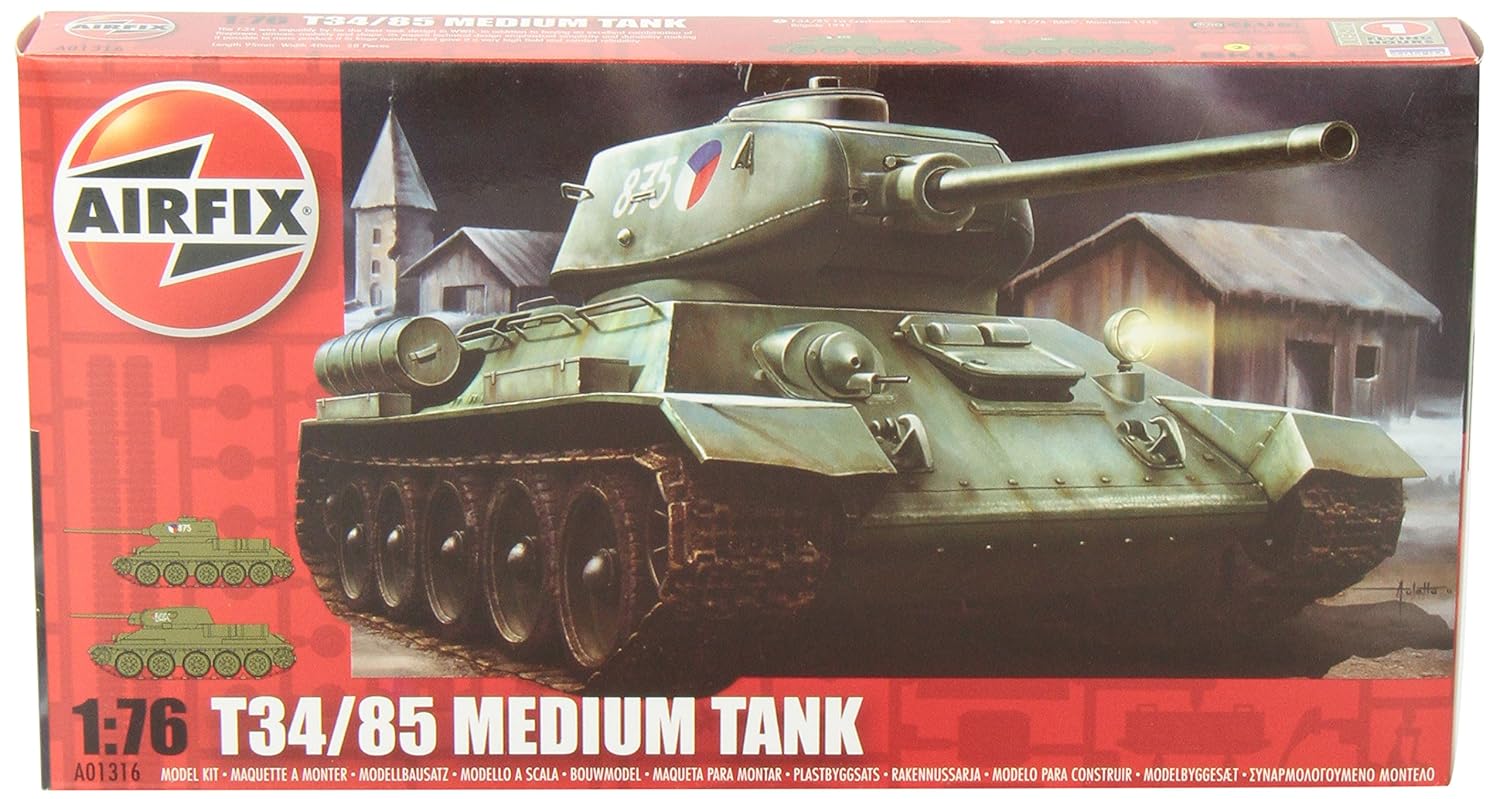 Hornby Airfix A01316 T34 Tank Model Building Kit 176 Scale Toys