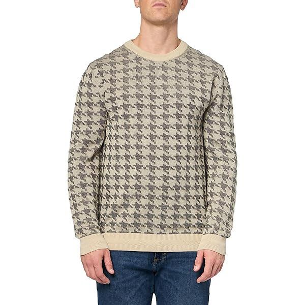 Theory Men's Lamar Crew ML.X Meri, Stone White/Fossil/Mink, Small