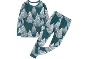 Owlivia 100% Organic Cotton Baby Long Sleeve Pajama Sets, Toddler Boy Girl 2-Piece Sleepwear