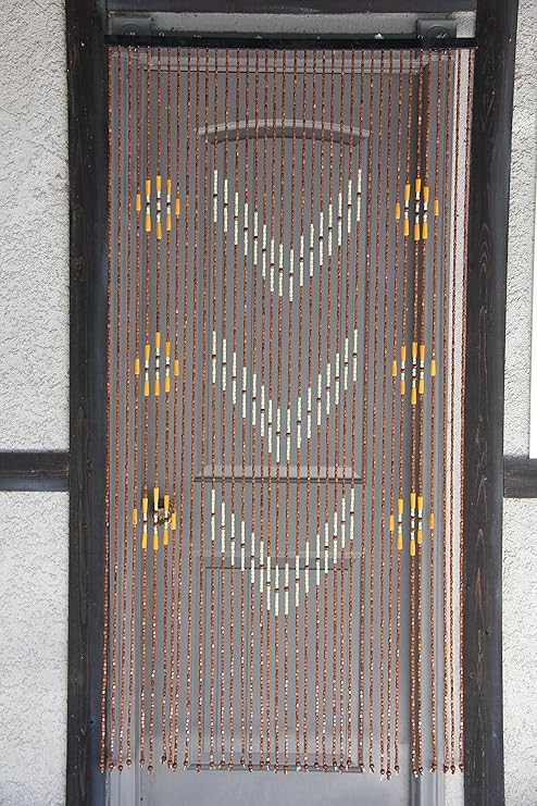 Amazon Com Natural Bamboo Wood Beaded Curtain 38 Stands Home