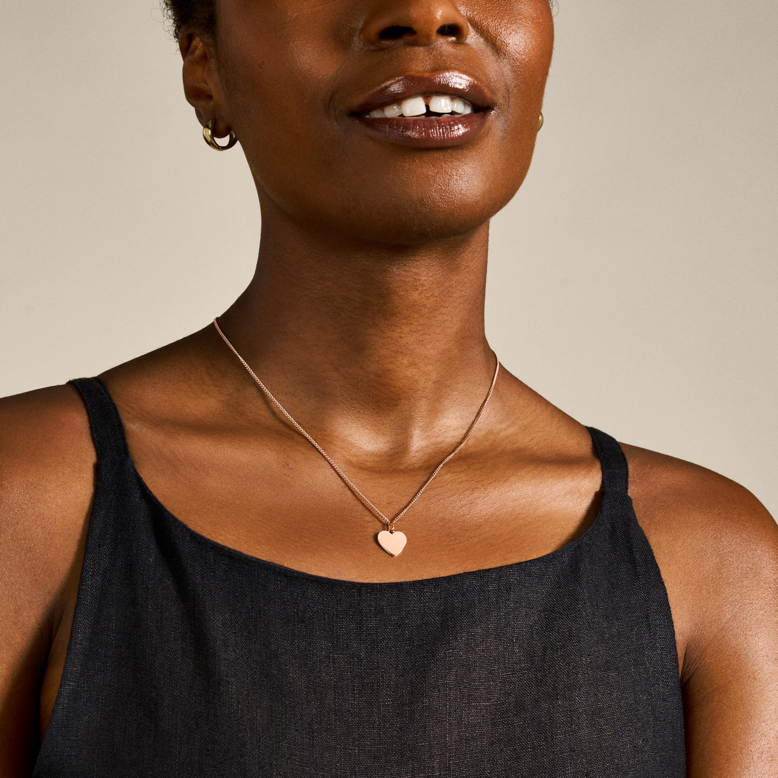 Fossil Women's Plated Stainless Steel Engravable Personalized Gift Pendant Chain Necklace for Women