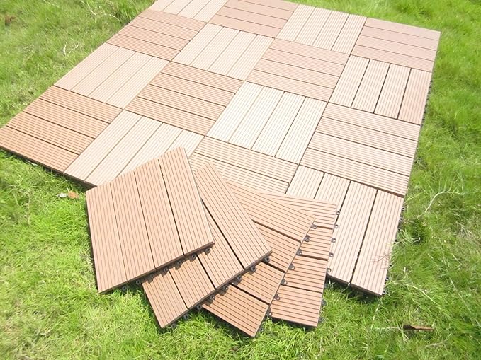Build4Eco Diy Outdoor Deck Tile Patio Interlocking Tile Composite Wood