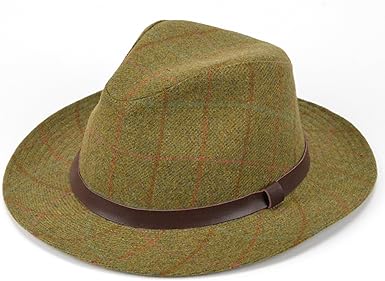 tweed fedora hat