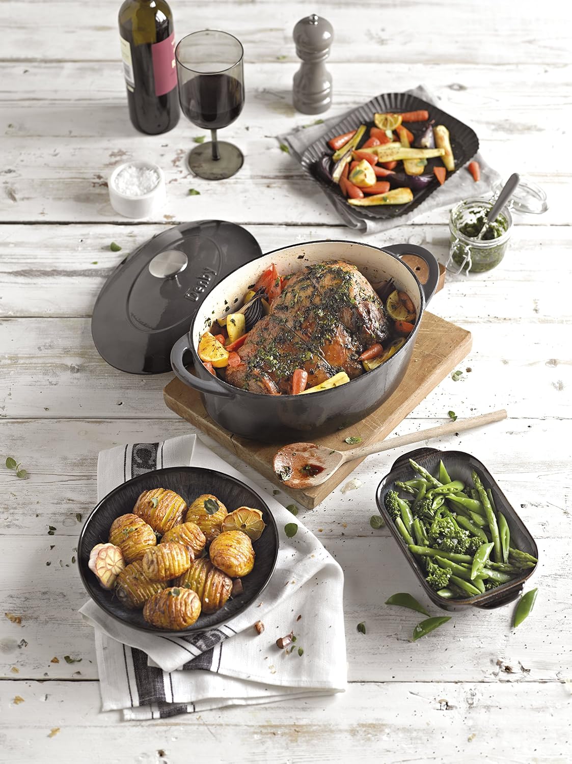 Denby CIH-583 Halo Cast Iron 4.2L Oval Casserole, Medium - Image 4