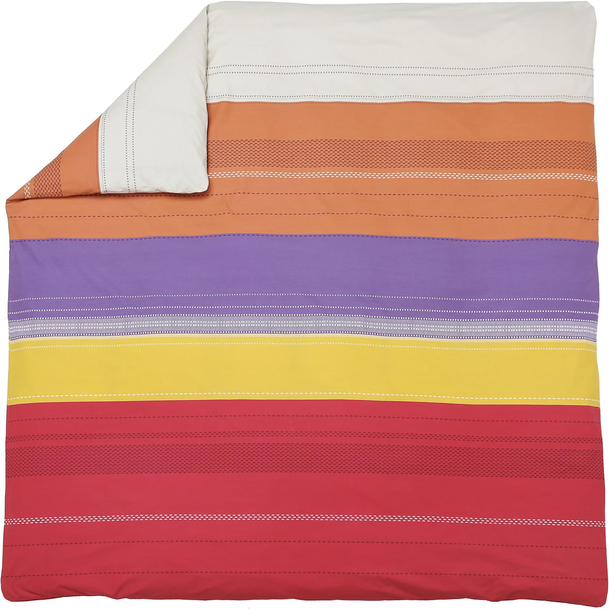 Blanc des Vosges Santa Fe Crimson Cotton Duvet Cover, Cotton, crimson, 140x200 cm