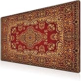 Samgula Gaming Mouse Pad Retro Boho, Large Mousepad Office Desk Mat, Work Desk Mat Non-Slip Rubber Base Waterproof with Stitched Edges, 35.4 X 15.7 inch for Work/Game/Office/Home Vintage Bohemian