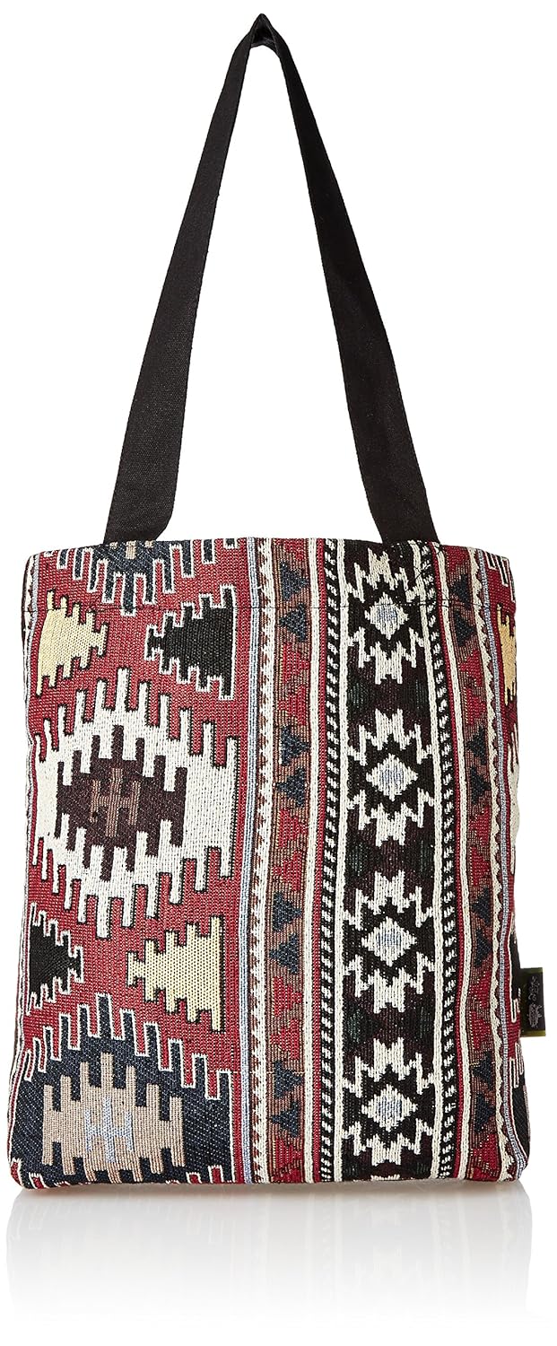 kanvas katha women's jacquard tote (kkjb007)