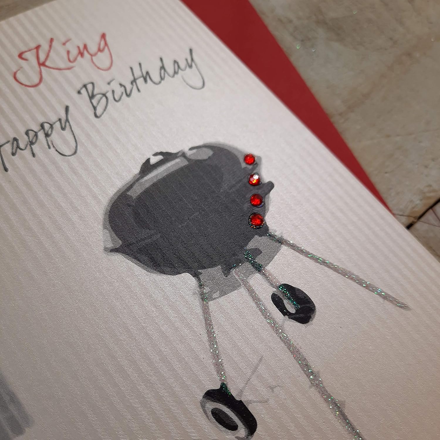 White Cotton Cards SB7 BBQ King Happy Birthday Handmade Men s Birthday Card, 16cm x 16 cm - Image 3