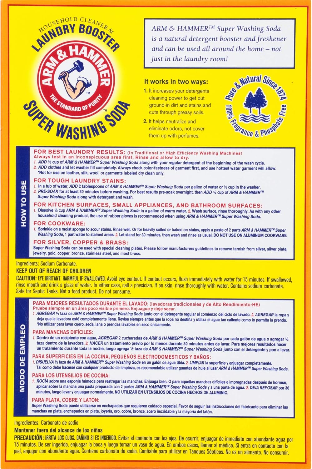 Arm & hammer Super Washing Soda 55 oz: Health & Personal Care