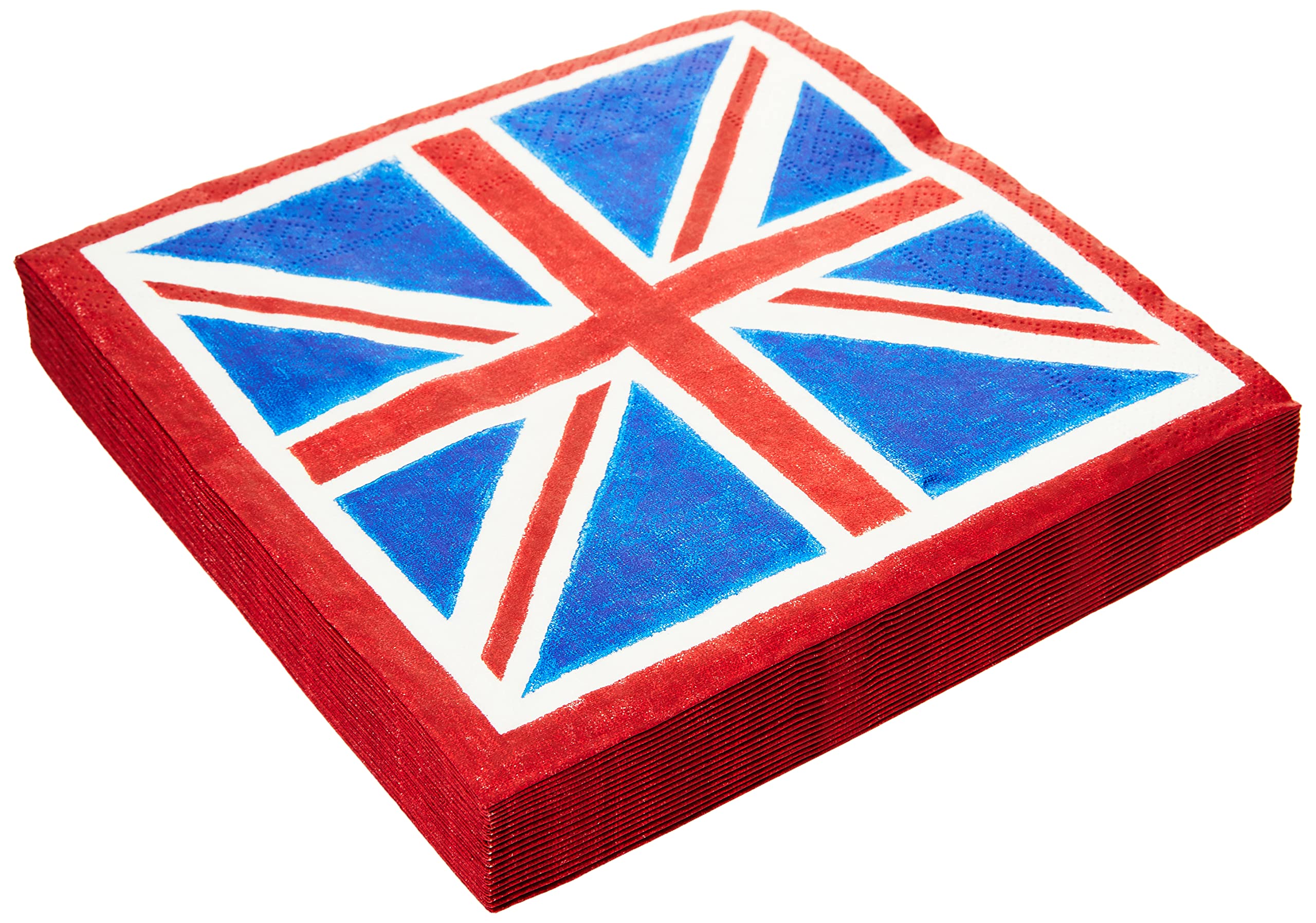 Caspari Union Jack Paper Luncheon Napkins, Pack of 20