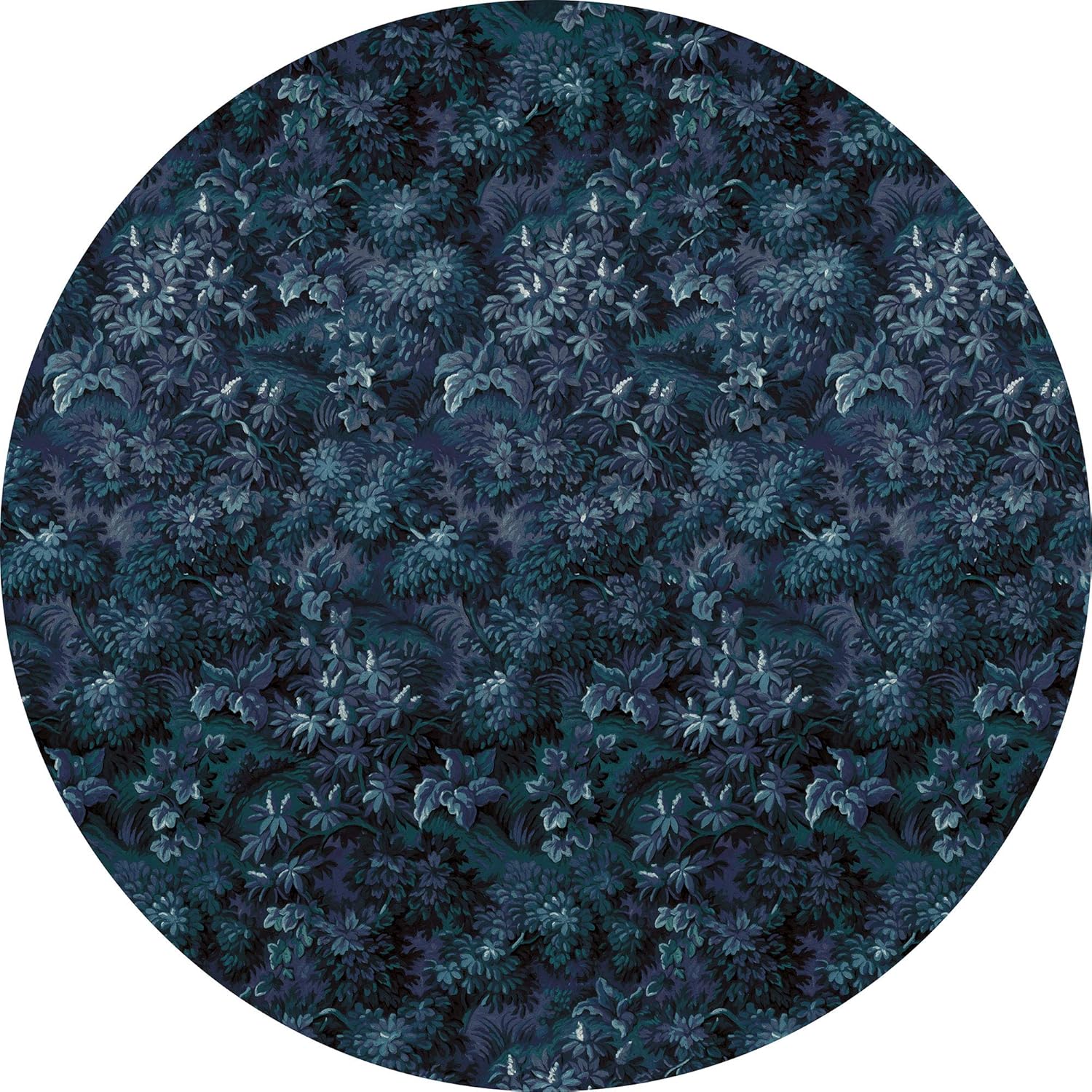 Komar D1-038 Dot, selbstblebende Vlies Fototapete Self-Adhesive and Round Photo Wallpaper, Blue, White, Größe: 125 x 125 cm