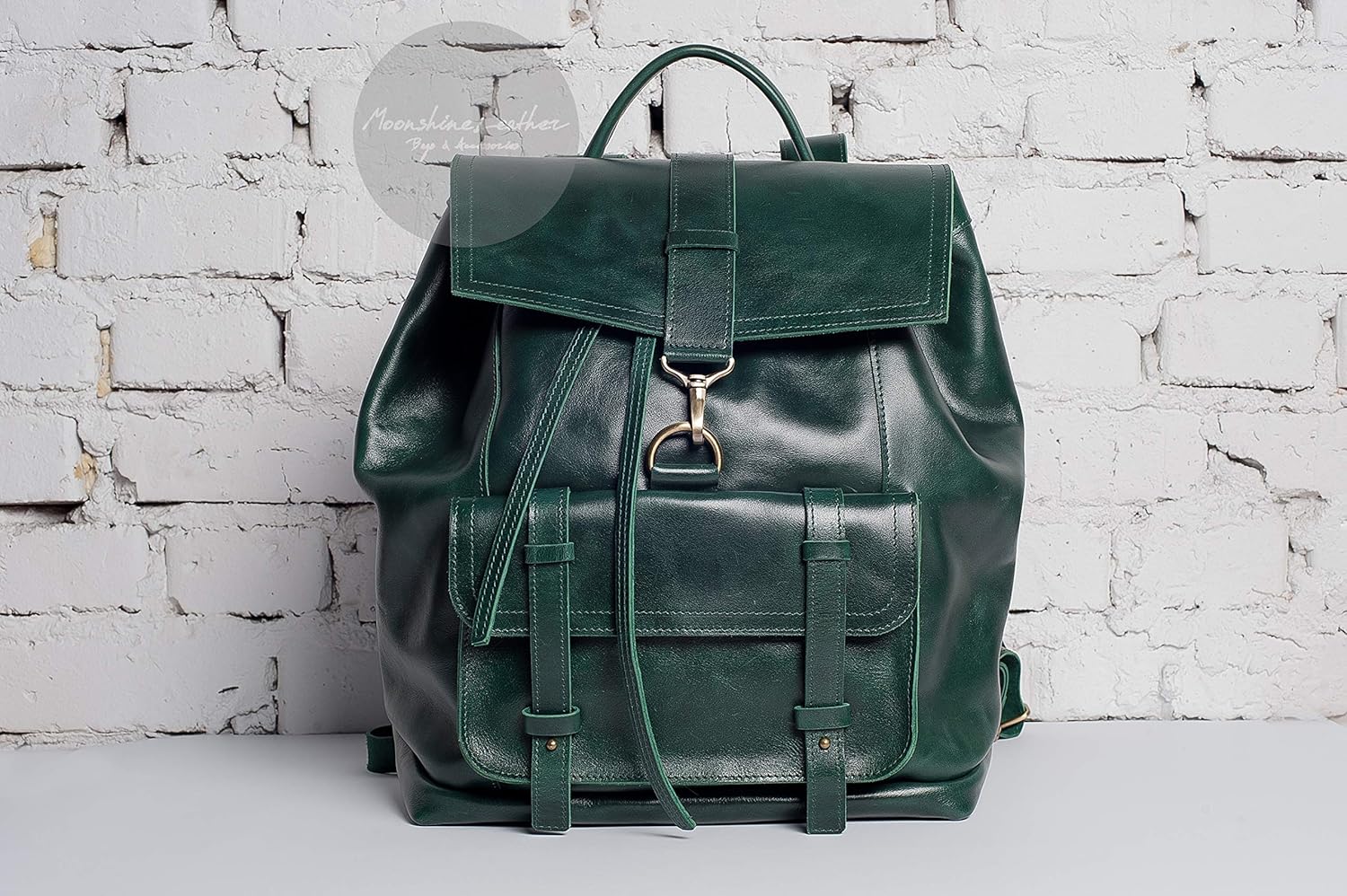 cognac backpack purse