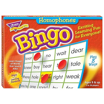 Trend Enterprises Homophones Bingo Game (760 Piece)