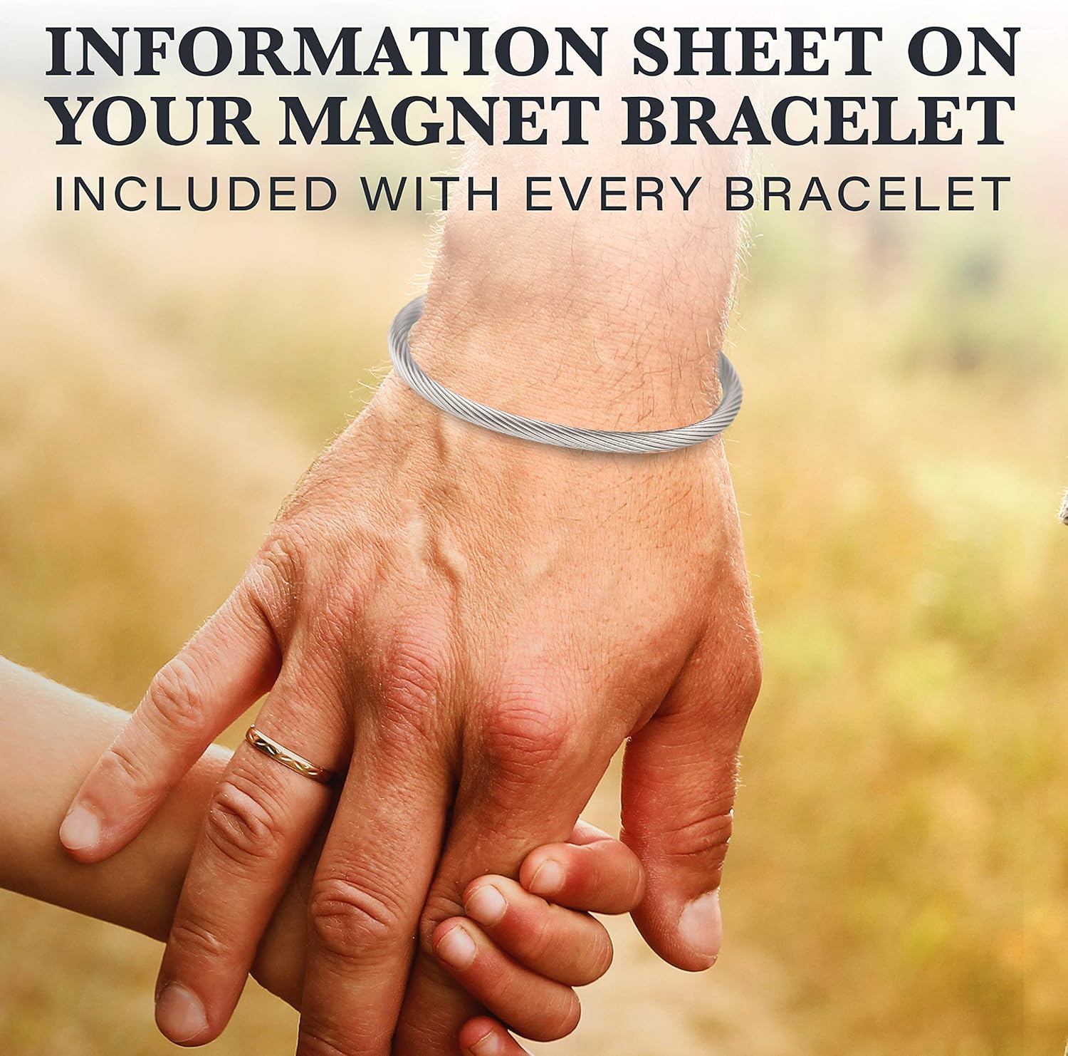 MAGNETJEWELRYSTORE 2-Tone Stainless Steel Magnetic Therapy Bracelet: Health & Personal Care