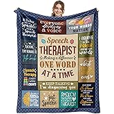 Vervehub SLP Gifts for Women Throw Blanket 60x50 Inch, Speech Therapy Gifts, Speech Language Pathologist Gift for Women, Gift for Speech Therapist Female, SLP Appreciation/Graduation Present