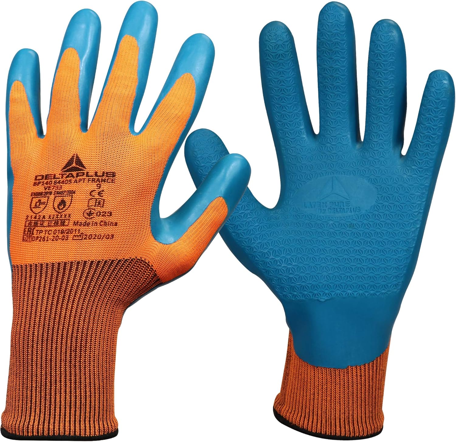 3 Pairs Mechanic Work Gloves with Latex Nitrile Microfoam Grip Cut
