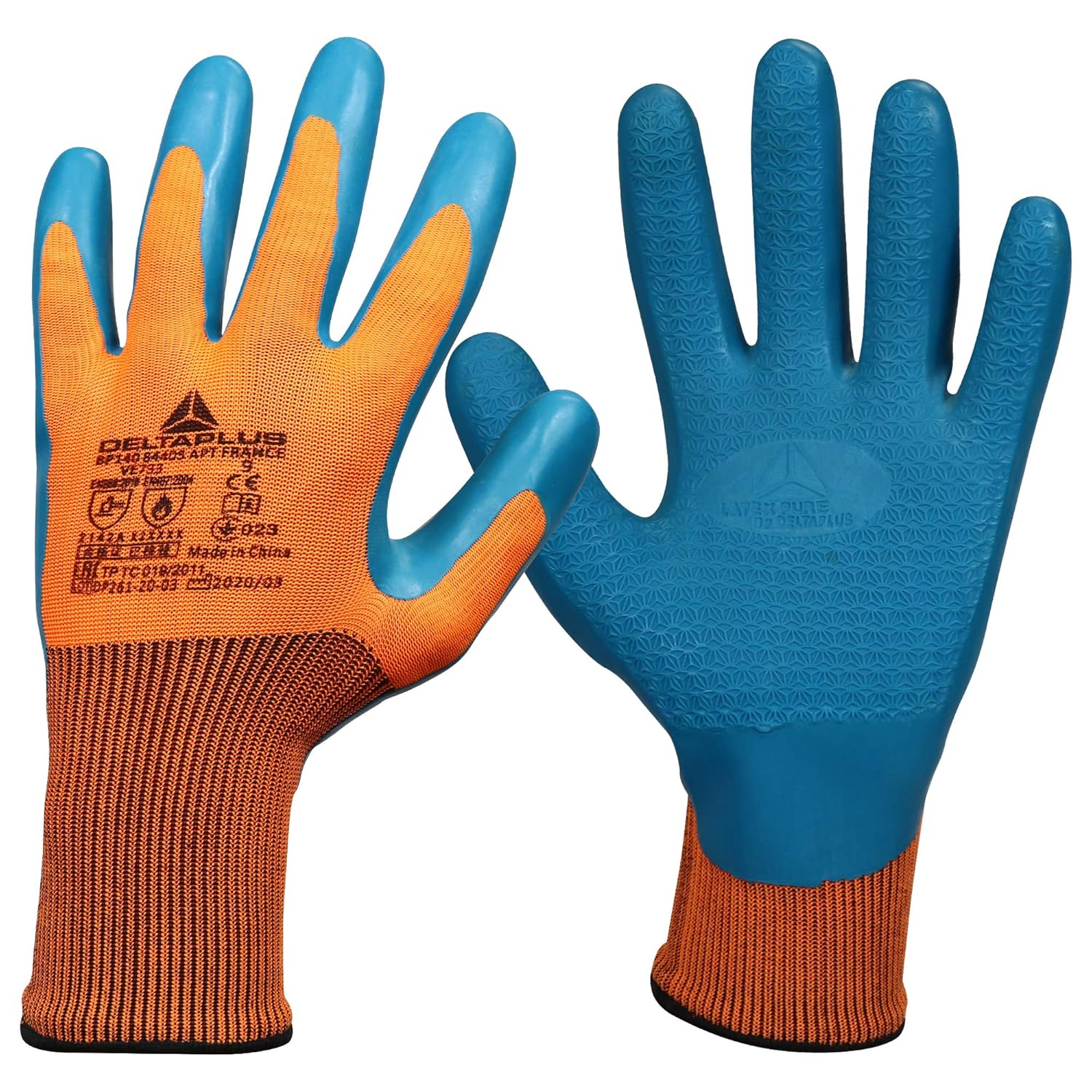 3 works Mechanic Work Gloves with Latex Nitrile Microfoam Grip, Cut Resistant for Safety
