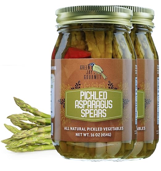 Green Jay Gourmet Pickled Asparagus Spears in a Jar