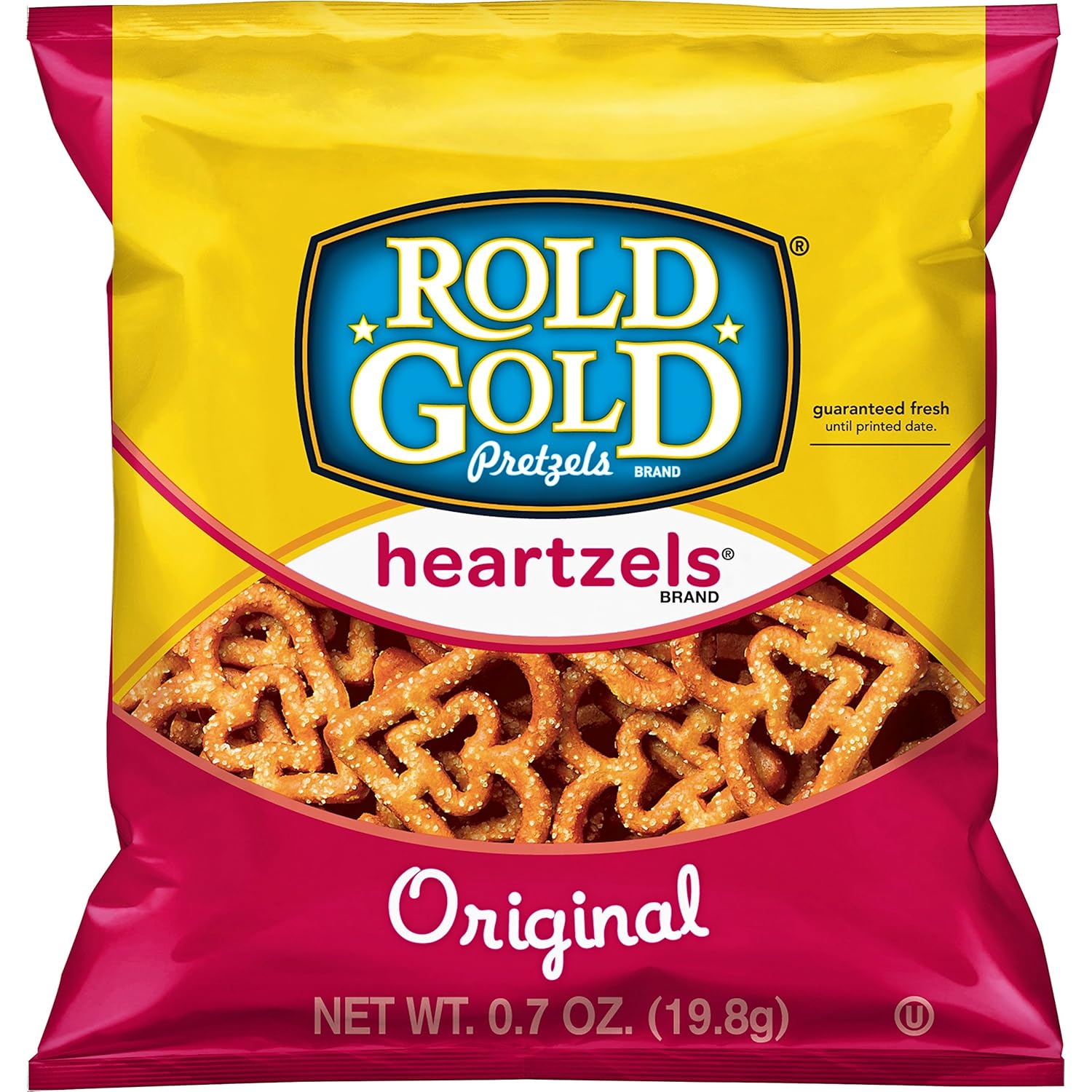 Rold Gold Heartzels Heart Shaped Pretzels, 0.7 Ounce (Pack of 104) Food