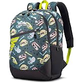 High Sierra Outburst 2.0 Carry-On Laptop Backpack, Dino Dig/Mercury, 28L | Padded Sleeve Fits Most 15.6 In Laptops, 360 Degree Reflectivity, Dual Water Bottle Pockets, Zip Front Stash Pocket