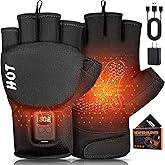 Heated Gloves for Men Women- Rechargeable Electric Full&Half Hands Heated Gloves Outdoor Work Arthritis Pain Relief Hot Compress Hand Warmers for Cycling Skiing Hunting