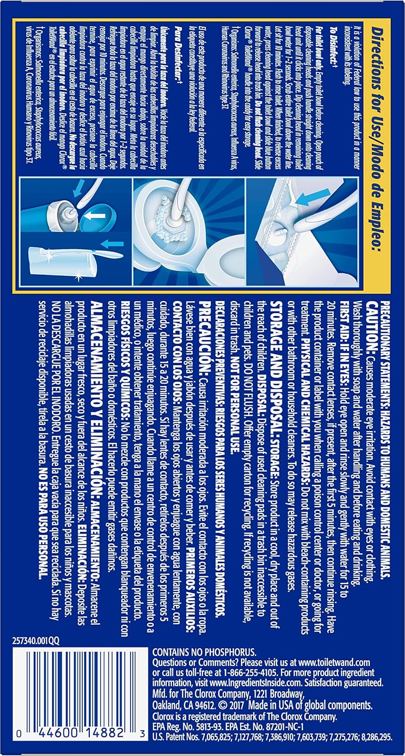 Clorox ToiletWand Disinfecting Refills, Disposable Wand Heads - 6 Count (Package May Vary): Health & Personal Care