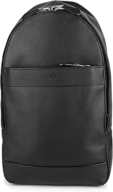 Amazon コーチ メンズバッグ レザーワンショルダーバッグ ブラック Men S Charles Pack Backpack Black F 並行輸入品 ボディバッグ ワンショルダー