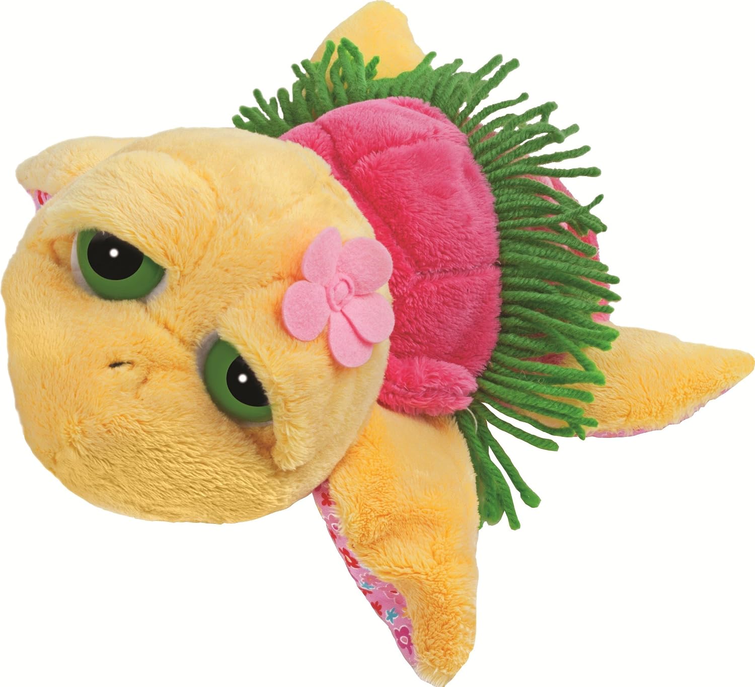 Li'l Peepers Suki Stofftier Schildkröte Sunshine (25,4 Cm) – Mit Blumenpanzer & Baby | Gelb, Weicher Plüsch