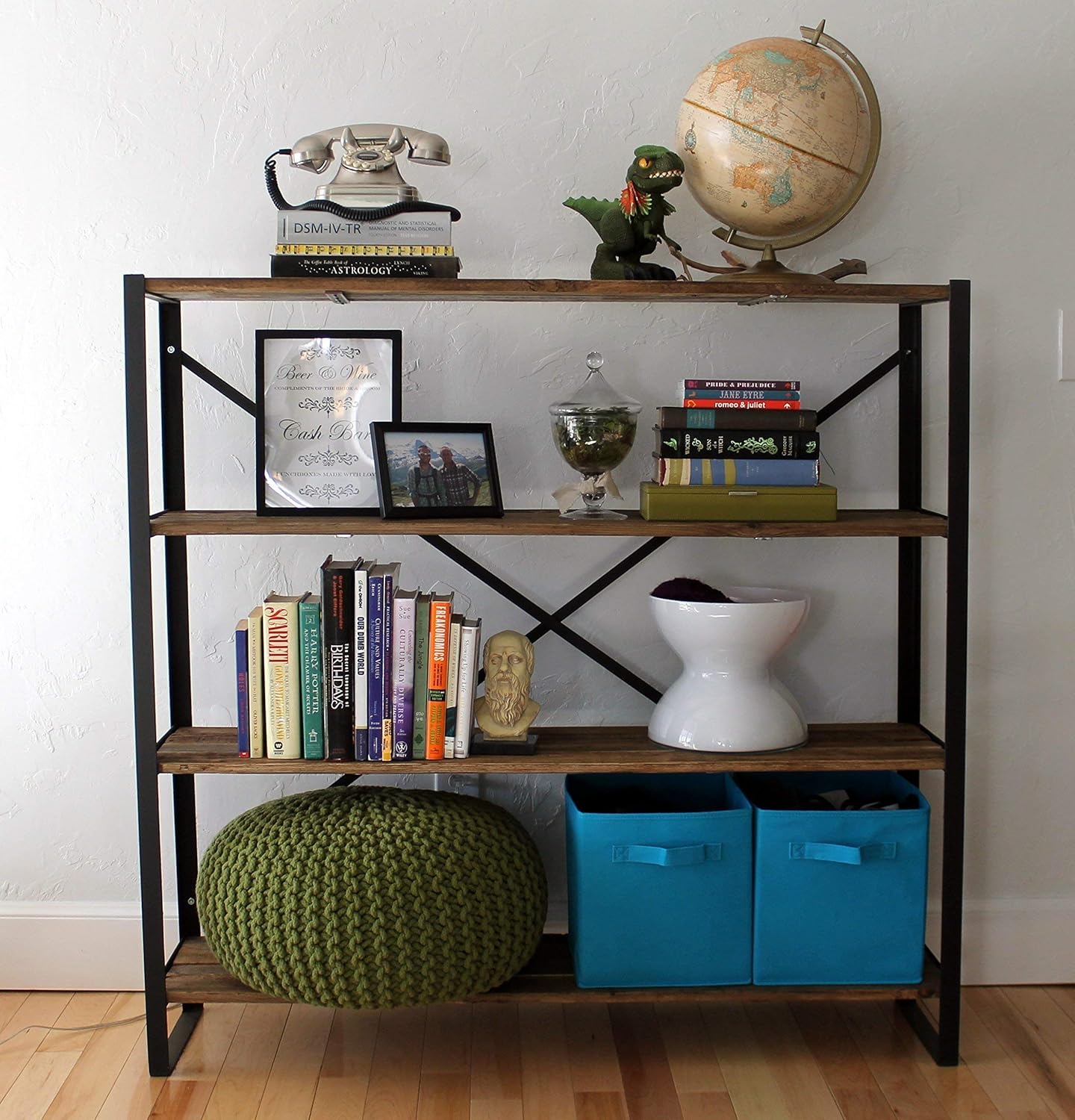 Reclaimed Wood Bookcase "The Saunders" Handmade