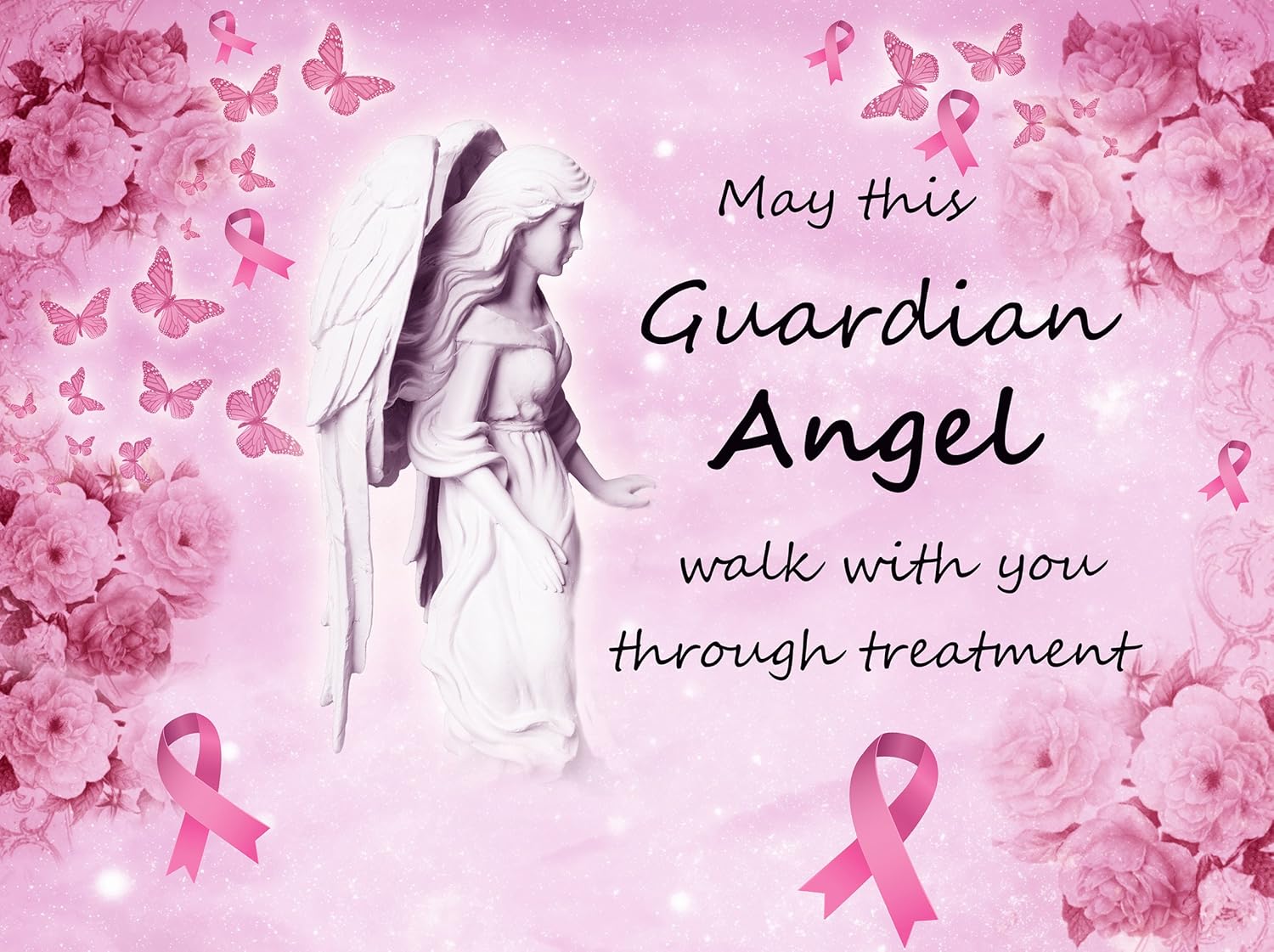 Cancer Fabric, Breast Cancer Fabric, Guardian Angel Breast