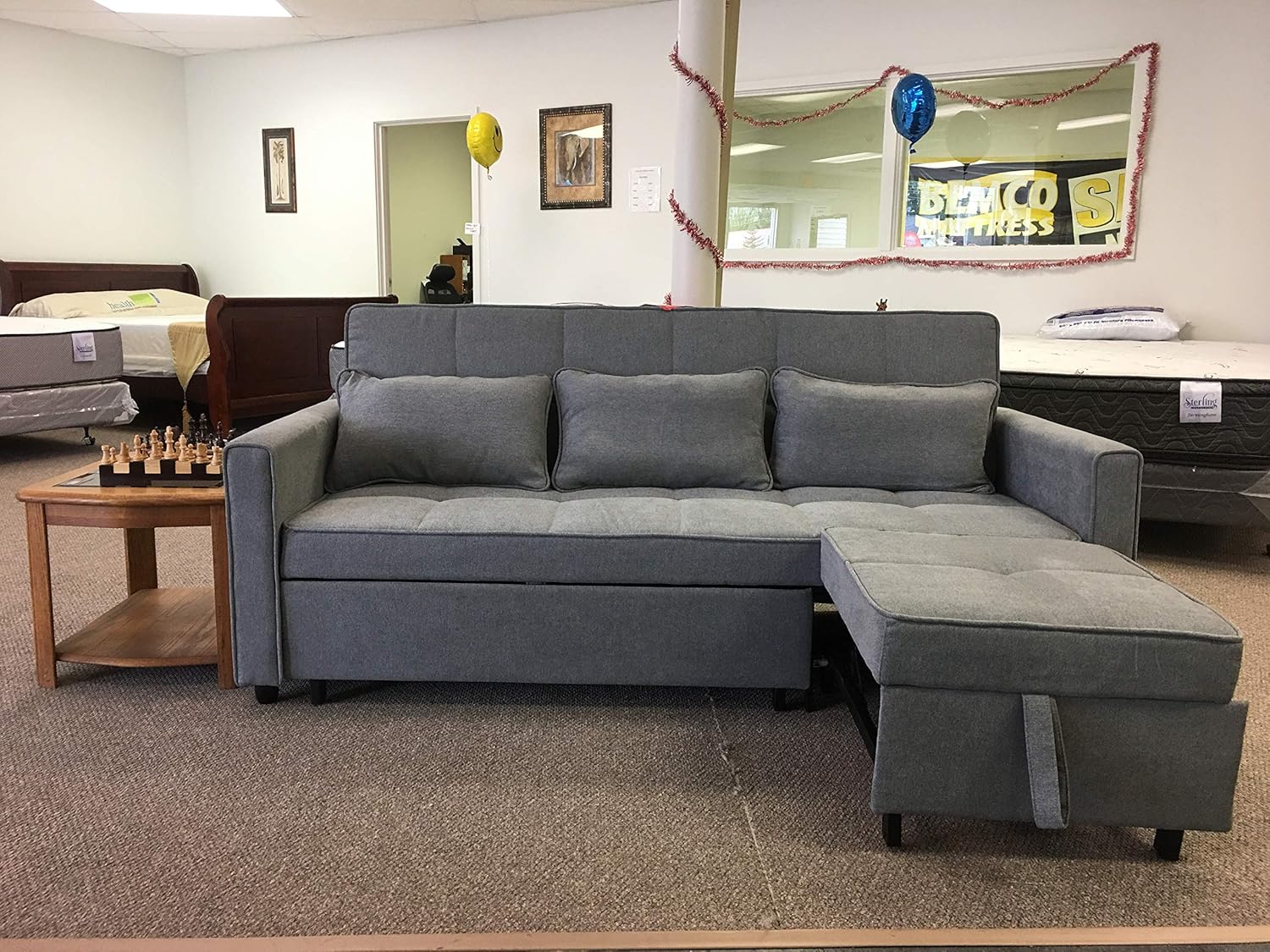 Amazon Com Sleeper Sofa All In One Gray Kitchen Dining
