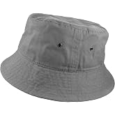 Gelante Solid Color 100% Cotton Bucket Hat for Women and Men Packable Travel Summer Beach Hat
