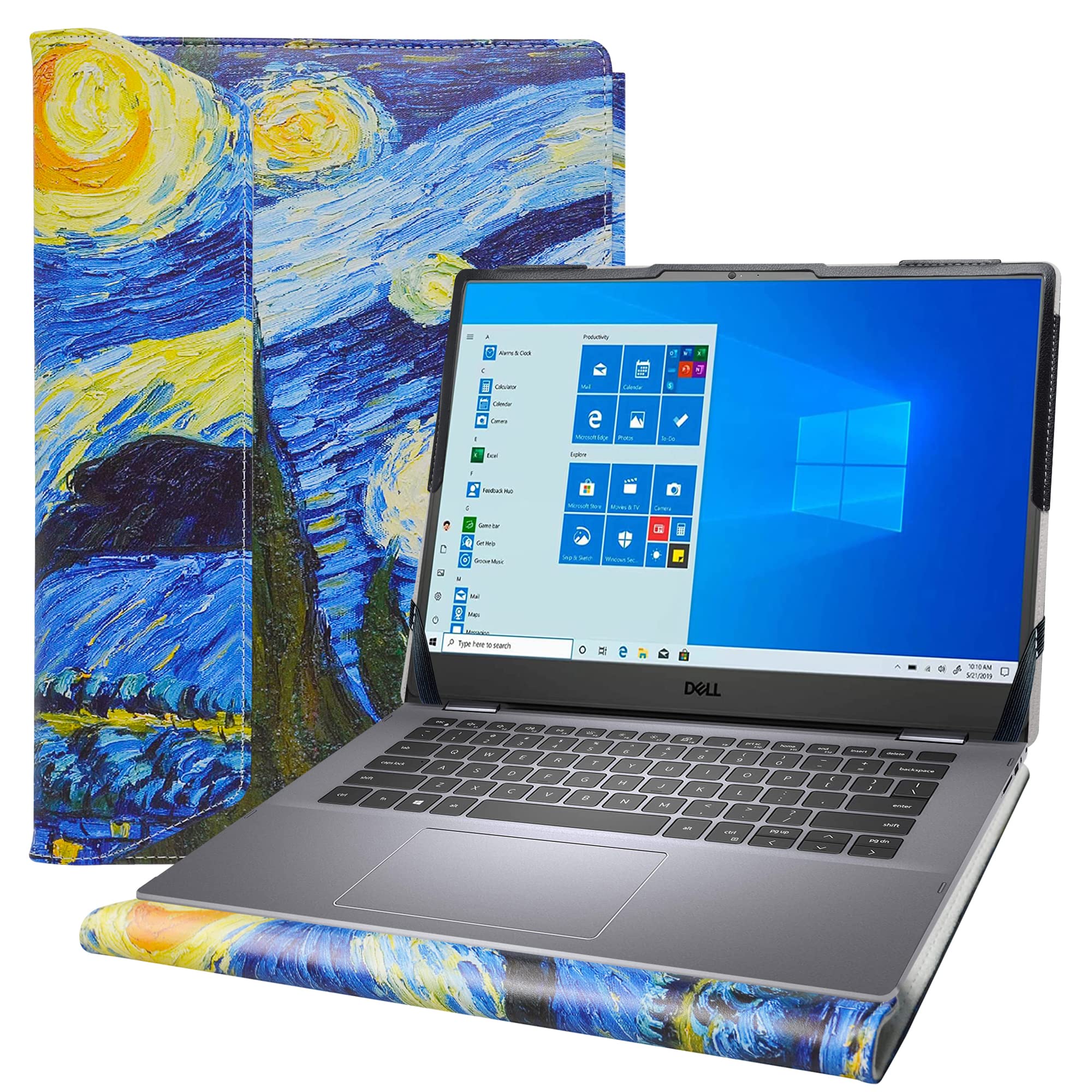 Photo 1 of Alapmk Protective Case for Dell Inspiron 14 5425 5420 5430/Inspiron 14 2-in-1 7425 7420 14" & IdeaPad Flex 5i Chromebook 14 [Not fit Inspiron 14 5410 5418/Inspiron 14 2-in-1 7405],Starry Night