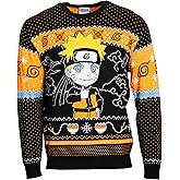 Naruto Shippuden Sasuke Chibi Ramen Holiday Snowflakes Ugly Christmas Sweater