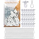 NACETURE 75 PCS Drop Ceiling Hooks &ndash; 25 Heavy Duty Ceiling Hooks + 50 Clip-on Tile Hangers, No-Drill, Hold 15 lbs &ndash; for Hanging Lights, Decorations, Plants in Home, Office, Classroom
