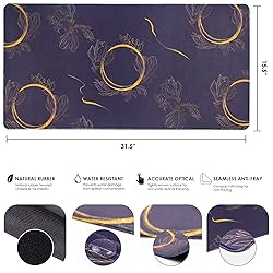 Hapinest Golden Wreath Large Extended Mousepad
