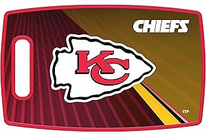 SPORTSVAULT Sports Vault NFL Kansas City Chiefs Large Cutting Board, 14.5" x 9"